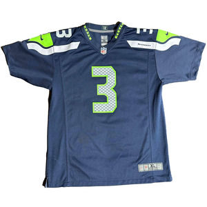 SEATTLE SEAHAWKS NFL FOOTBALL JERSEY RUSSELL WILSON #3 YOUTH XL ADULT S